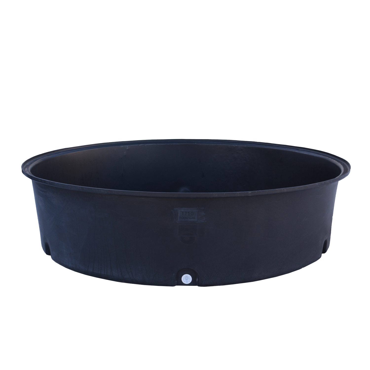 1000 gallon gold round polyethylene livestock water tub