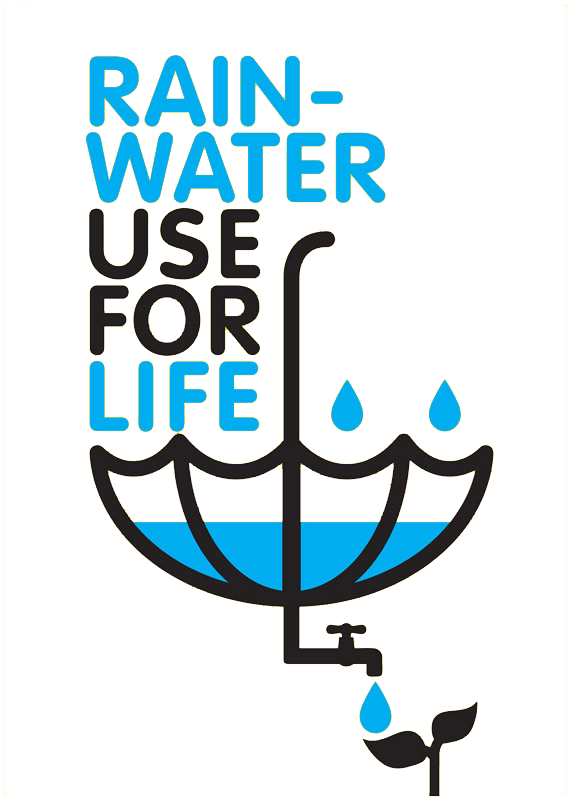 Rainwater harvesting system diagram showing rainwater collection