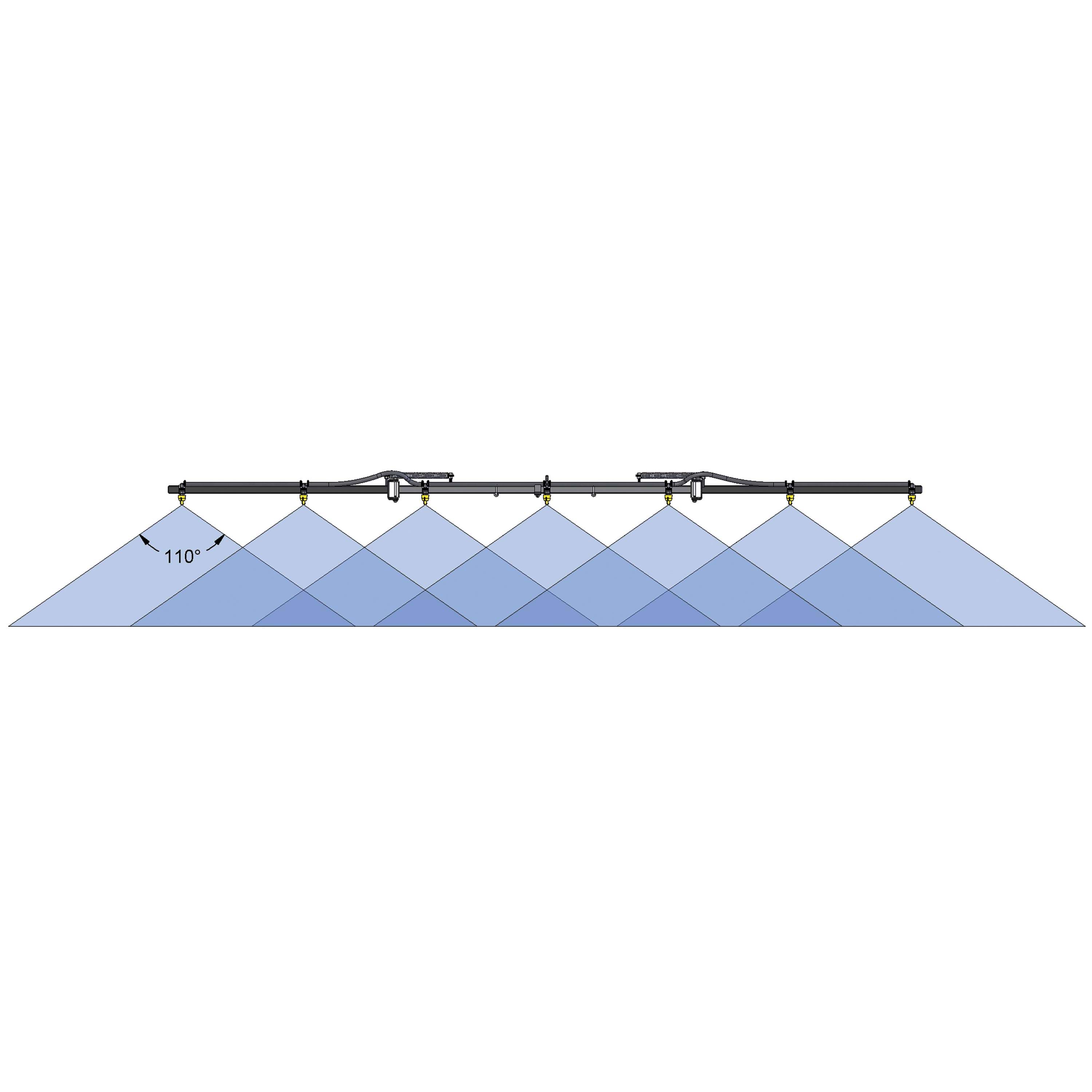 7 Nozzle Boom, 140 Inch Coverage, Folding Boom 7 Nozzle Folding Spray Boom with 140 Inch Coverage