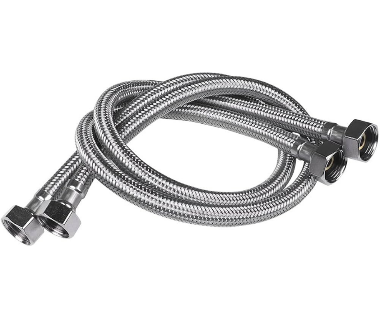 Braided stainless-steel faucet supply connector