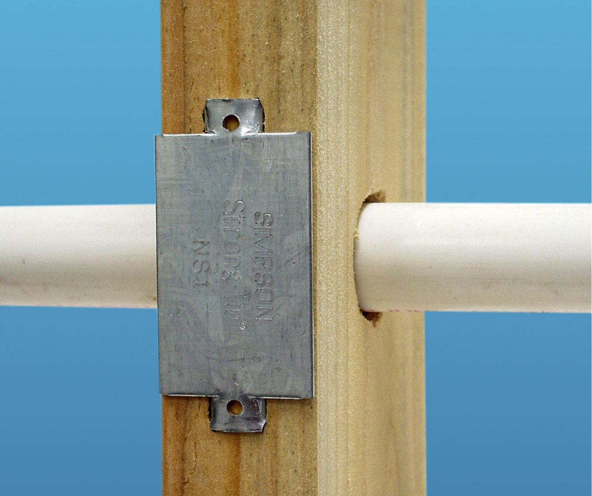 Plumbing safety plate